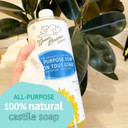 Green Beaver All Purpose Liquid Soap, Natural All Purpose Concentrated Castile Soap, Hand, Laundry, Body And House Wash For All Skin Types, Frosty Mint, 1 Liter