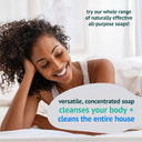 Green Beaver All Purpose Liquid Soap, Natural All Purpose Concentrated Castile Soap, Hand, Laundry, Body And House Wash For All Skin Types, Frosty Mint, 1 Liter