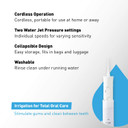 Panasonic Portable Water Flosser, 2-Speed Battery-Operated Oral Irrigator With Collapsible Design For Travel  Ew-Dj10-W (White)