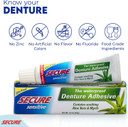 Secure Sensitive Denture Adhesive With Aloe Vera & Myrrh  12-Hour Max Hold  Patented Waterproof Seal  For All Denture Types  Food Grade Ingredients  Fsa Hsa Approved  1.4 Oz