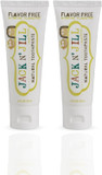 Jack N' Jill Natural Kids Toothpaste - Flavor Free - Organic, Gluten Free, Vegan, Bpa Free, Fluoride Free, Sls Free, Dairy Free - Make Toothbrushing Fun For Kids - 1.76 Oz (Pack Of 2)1.76 Ounce (Pack Of 2)