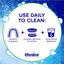 Efferdent Retainer Cleaning Tablets, Denture Cleanser Tablets For Dental Appliances, Fresh & Clean, Minty Fresh, 90 Tablets