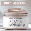 Brooklyn Botany Enzyme Face Mask 6 oz  Deep Pore Cleanser Clay Mask with Bentonite and Kaolin Clay  Purifying and Hydrating Facial Cleanser and Acne Face Mask  For Normal and Oily Skin6.00 Ounce (Pack of 1)