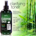 Clarifying Toner With Msm, Tea Tree & Neem Hydrosol, Complexion Control For Face & Body  Helps Reduce Appearance Of Pore Size, Controls Oil To Tone, Balance & Hydrate Skin - 8 Oz