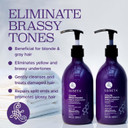 L Luseta Color Brightening Purple Shampoo And Conditioner Set For Blonde And Gray Hair, Infused With Cocos Nucifera Oil To Help Nourish, Moisturize And Condition Hair, 2X33.8Oz