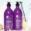 L Luseta Color Brightening Purple Shampoo And Conditioner Set For Blonde And Gray Hair, Infused With Cocos Nucifera Oil To Help Nourish, Moisturize And Condition Hair, 2X33.8Oz