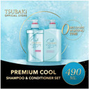 Tsubaki Premium Cool Shampoo 490Ml & Conditoner 490Ml Pair Set (Cool Minty Edition) Sofia By Ode