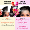 Red By Kiss Hair Glue Spray Adhesive For Lace Front Wigs Extreme Hold, Bold Hold Lace Glue, Hair Spray For Hair Styling Extra Hold, 2Oz2.1 Ounce (Pack Of 1)