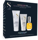 Alfaparf Milano Semi Di Lino Cristalli Liquidi And Travel Size Diamond Sulfate Free Shampoo And Conditioner For Color Treated Hair - Adds Shine And Softness - 15Ml Hair Oil Serum