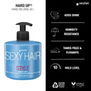 Sexyhair Style Hard Up Hard Holding Gel | Extreme Hold | Non-Flaking Formula | All Hair Types