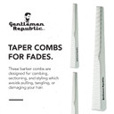 Gentlemen Republic Taper Comb For Fades, Blending And Men Hair Cuts  Soft Round Tips, Soft Touch, Strong Teeth With Strong Body  Made For Barbers, At-Home Grooming And Styling