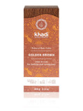 Khadi Golden Brown Natural Hair Color Plant Based Hair Dye For Shimmering Amber To Velvety Glossy Golden Brown 100% Herbal, Vegan, Ppd & Chemical Free, Natural Cosmetic For Healthy Hair 3.5Ozgolden Brown3.50 Ounce (Pack Of 1)