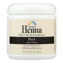 Rainbow Research Henna Hair Color & Conditioner - Black (Deep Ebony) 4 Oz (113 Grams) Jar