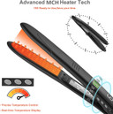 Titanium Flat Iron Dual Voltage Auto Shut Off Hair Straightener,Lovani 450F High Heat Temperature Control Digital Lcd Salon Hair Flat Iron With Heat Resistant Travel Bag,Glove And 2 Free Clipsblack