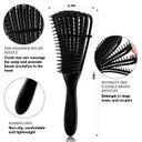 4Pcs Detangling Brush Set For Afro America/African Hair Textured 3A To 4C Kinky Wavy/Curly/Coily/Wet/Dry/Oil/Thick/Long Hair, Hair Detangler For Beautiful Shiny Curls (3+1, Black)Black
