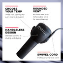 Fhi Heat Platform All-In-One Blow Out Handle Less Hair Dryer With Attachment Set, Comb, Concentrator & Diffuser, Black