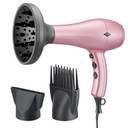 Nition Negative Ions Ceramic Hair Dryer With Diffuser Attachment,Ionic Blow Dryer Quick Drying,1875 Watt 2 Speed / 3 Heat Settings,Cool Shot Button,Lightweight,Rose Pinkpink