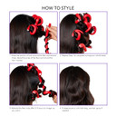 Red By Kiss Flexi Rods - Heatless Hair Curler For 90S Glamorous Bouncy Curls Beach Waves, No Slips, Sleep Styler(7" Length, 1/2" Diameter)
