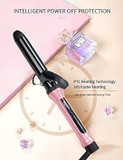 Angenil Beach Wave Curling Iron Wand 1 1/4 Inch, Hair Curler For Long Hair, Professional Travel Curling Iron For Long Hair, Instant Heat Hair Beauty Styling Tool For Women With Ceramic Barrelpink1.25 In
