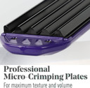 Mbhair Ceramic Crimper Iron For Volumizing Fluffy Hairstyle, Corrugation Crimper Hair Iron, Anti Static Ceramic Hair Crimping Iron Adjust Temperature (Purple)Purple