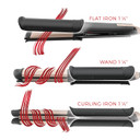 Remington One 3 In 1 Flat Iron Hair Straightener, Curling Iron And Wand 1 1/4" Multi-Styler Hair Iron W/ Adjustable Heat Range & Auto Shut-Off For Fine & Thick Hair, Smooth, Curly Or Wavy3 In 1 Flat Iron Curling Iron