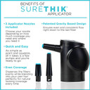 Surethik Starter Kit With Application Tools, Comes With 15G Hair Fiber (Black), Fiber Holding Spray, Pump Applicator And Hairline Tool, 4 Piece Set