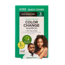 Kiss Quick Cover Natural Herbal Color Change Shampoo 3 Pouches (3 Pack, Dark Brown)Dark Brown
