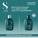 Alfaparf Milano Semi Di Lino Reconstruction Reparative Shampoo For Damaged Hair - Sulfate And Paraffin Free - Safe On Color Treated Hair - Vegan Formula - Professional Hair Repair