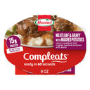 Hormel Compleats Meatloaf & Gravy With Mashed Potatoes Microwave Tray, 9 Oz. (6 Pack)