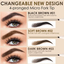 Focallure Fluffmax Tinted Liquid Eyebrow Pen, Eyebrow Microblading Pen With A Micro-Fork Tip Applicator, Long-Lasting, Smudge-Proof, Creates Natural Looking Brows, Black Brownblack Brown