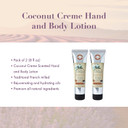 A La Maison Moisturizing Lotion, Coconut Creme - Uses: Hand And Body, Argan Oil, Pure Shea Butter, Essential Oils, Plant Based, Cruelty-Free, Sls And Paraben Free (8 Oz, 2 Pack)