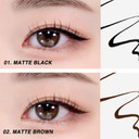 Bbia Never Die Brush Eyeliner (01 Matte Black) + Never Die Mascara (01 Power Black) Bundle Set/Waterproof, No Smudging, Long-Lasting, Korea Eye Makeup