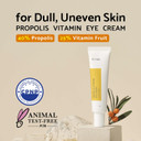 Iunik Propolis Vitamin C Face & Eye Cream With Vegetable Oil, Idebenone 1.01 Fl Oz Dullness Dark Circles Puffiness Smooths Under Eyes 24 Hour Hydration For Sensitive Oily Acne-Prone Skin Vegan