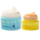 Kinship Supermello Gel Cream Moisturizer + Brightwave Vitamin C Eye Cream Bundle | Lightweight Hyaluronic Acid Face Lotion | Energizing + Brightening Reduce Dark Circles & Puffiness | All Skin Types