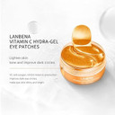 Lanbena Under Eye Patches - 30 Pairs Vitamin C Eye Mask- Puffy Eyes & Dark Circles Treatments, Reduce Under Eye Bags And Smooth Wrinkles, Eye Skin Care Pads With Collagen