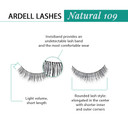 Ardell Natural Lashes False Eyelashes 109 Black (4 Pack)109 Black