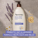 Aveeno Stress Relief Moisturizing Body Lotion With Lavender, Natural Oatmeal And Chamomile & Ylang-Ylang Essential Oils To Calm & Relax, 12 Fl. Oz