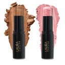 Laura Geller New York Italian Marble Duo - Italian Marble Bronzer Stick, D'Oro Glow + Italian Marble Blush Stick, Pink Fiore