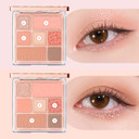 Espoir Real Eye Palette #5 Apricot Me | Everyday Multi-Use Long-Lasting And Blendable 7 Colors With Sparkling Glitter For Eyeshadow Base And Cheeks Makeup | Warm, Cool, Neutrals | Korean Makeup5 Apricot Me