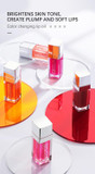 3Pcs Plumping Lip Oil, Hydrating Lip Gloss Tinted Lip Balm Lip Care Transparent Toot Lip Oil, Long Lasting Nourishing Lip Glow Oil Non-Sticky Glitter Shine Primer Lip Tint (Pink+Rosewood +Cherry Red)