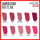 Maybelline Super Stay Matte Ink Liquid Lipstick Makeup, Long Lasting High Impact Color, Up To 16H Wear, Romantic, Vivid Pink, 1 Count30 Romantic0.17 Fl Oz (Pack Of 1)