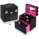 Shany Color Matters - Makeup Travel Case Nail Accessories Organizer And Makeup Train Case - Makeup Storage Box - Blackblack