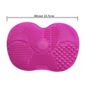 Silicone Makeup Brush Cleaner Make Up Washing Brush Washing Cosmetic Foundation Makeup Brush Cleaner Pad Scrubber Board Tool (Pink(15.5X12 Cm))Pink(15.5X12 Cm)