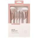 Ecotools Luxe Natural Elegance Professional Face Makeup & Foundation Brush Set, Premium Brush Kit For Face, Cheek, & Eye Makeup, Synthetic Makeup Brushes, Vegan & Cruelty-Free, 5 Piece Set