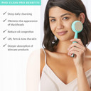Pmd Clean Pro - Smart Facial Cleansing Device With Silicone Brush & Activewarmth Anti-Aging Massagercolor : Teal