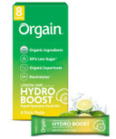 Orgain Organic Hydration Packets, Electrolytes Powder - Lemon Lime Hydro Boost with Superfoods, Gluten-Free, Soy Free, Vegan, Non GMO, Less Sugar than Sports Drinks, Travel Packets, 8 Count