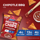 Atkins Chipotle BBQ Protein Chips, 4g Net Carbs, 13g Protein, Gluten Free, Low Glycemic, Keto Friendly, 12 Count