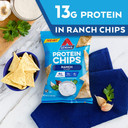 Atkins Ranch Protein Chips, 4G Net Carbs, 13G Protein, Gluten Free, Low Glycemic, Keto Friendly, 12 Count