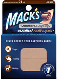 Mack'S Shooters Wallet Roll-Ups Ear Plugs, 4 Pair - Soft Foam Earplugs For Hunting, Shooting, Loud Events And Snoring