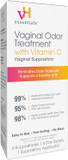 Vh Essentials Vaginal Odor Treatment With Vitamin C, Boric Acid Suppositories Alternative, Supports Balanced Ph, Eliminates Naturally, Suppositories, 6 W/Applicator, White